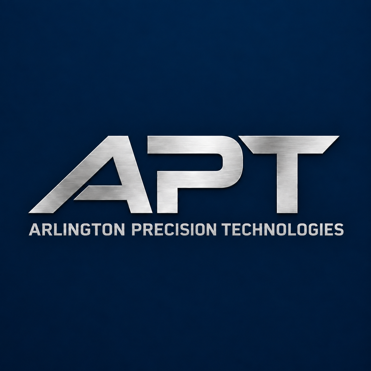 Arlington Precision Technologies — polished silver APT logo